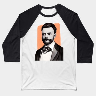 Czech Composer Antonín Dvořák orange illustration Baseball T-Shirt